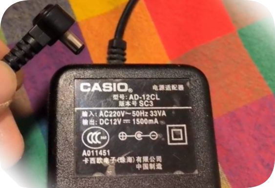 *Brand NEW*CASIO AD-12CL SC3 Power Adapter AC220V 33VA DC12V1500mA Center Negative Rever